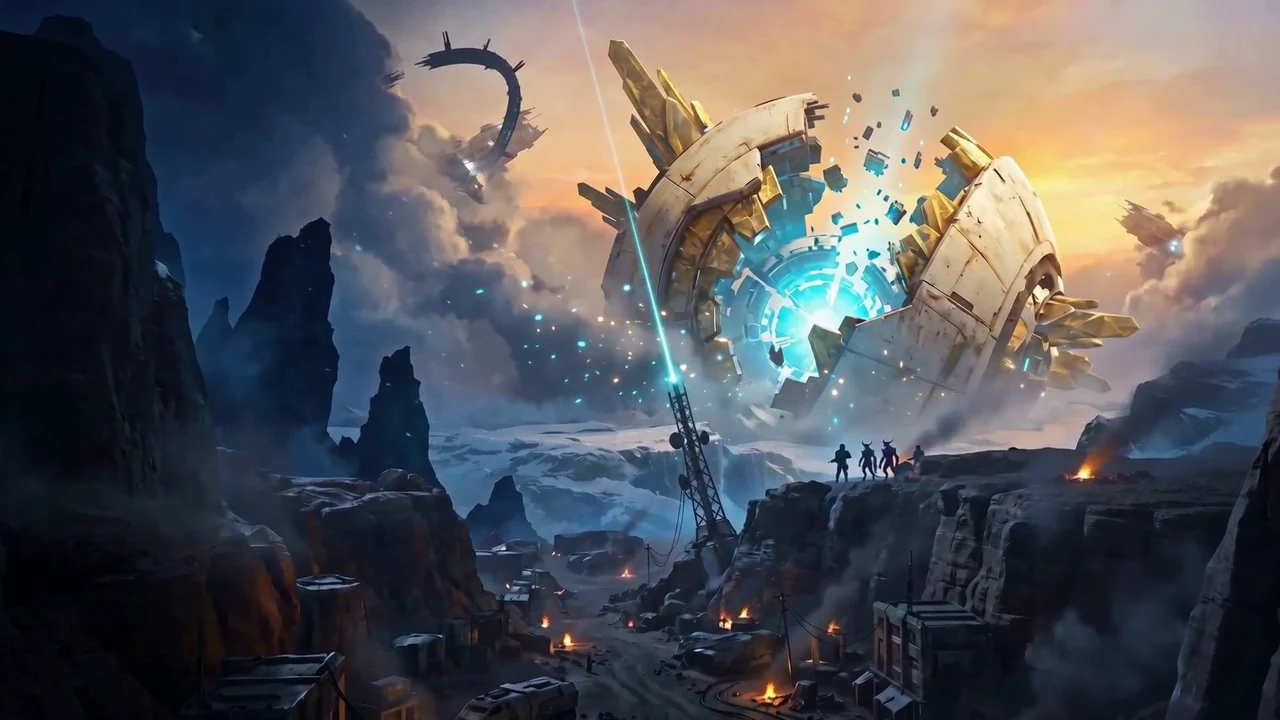 A commander watches an ancient machine awakening beyond the colony.